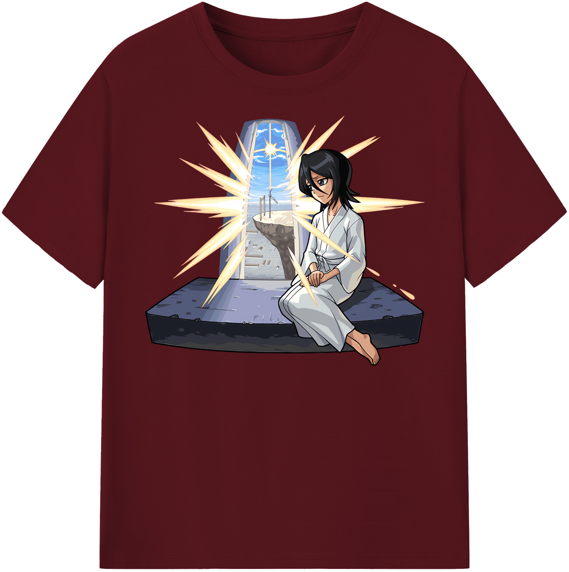 （画像用） ブリーチ 朽木ルキア BLEACH Kuchiki Rukia 綿100％半袖Tシャツ（フロントプリント）